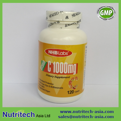 Vitamin C 1000mg tablet with Bioflavonoids & Rose Hips